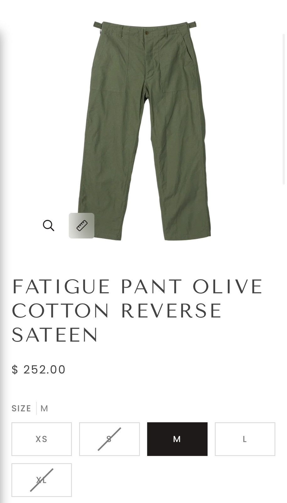 Engineered Garments Engineered Garments Fatigue Pant - Medium (Never Worn) Size US 32 / EU 48 - 4 Thumbnail