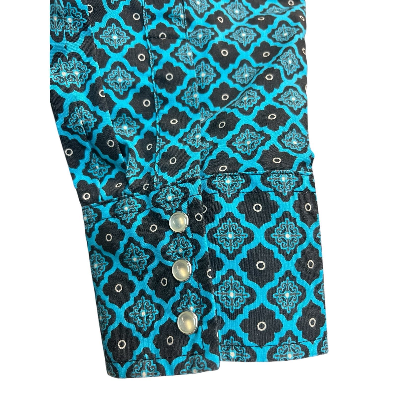 Wrangler Wrangler Wrancher Shirts Geometric Pattern Western XL Pearl Size US XL / EU 56 / 4 - 7 Thumbnail