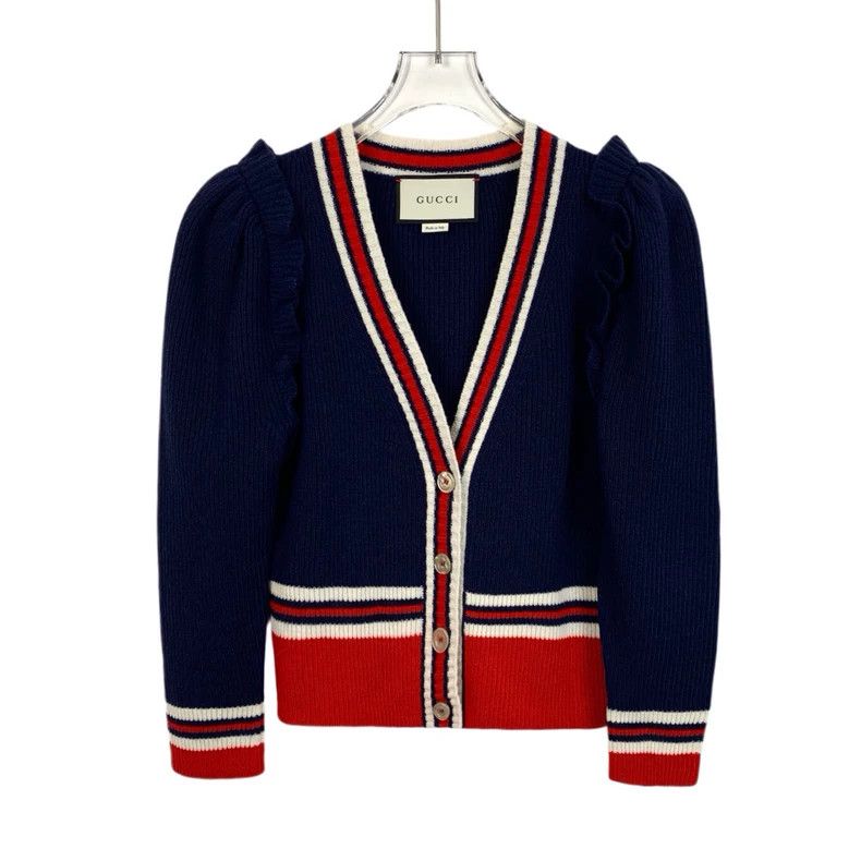 Gucci Gucci Color-blocked lace wool knitted cardigan sweater 2502 Size US M / EU 48-50 / 2 - 1 Thumbnail