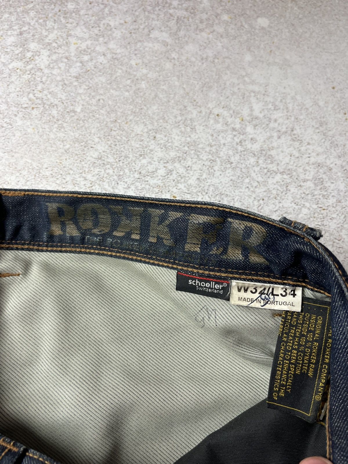 THE ROKKER COMPANY Rokker Company Selvedge Raw Denim Motorcycle Jeans Size US 32 / EU 48 - 9 Thumbnail