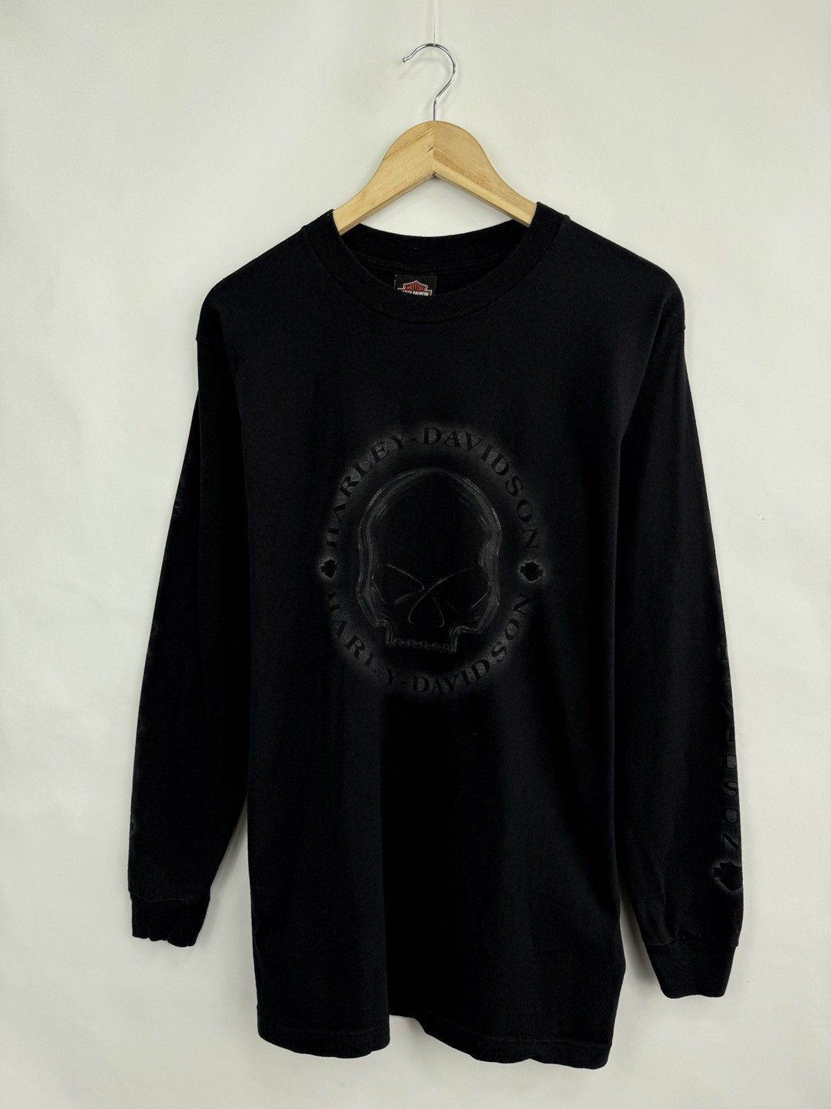 Harley Davidson 🇺🇸Vintage Y2K Harley Davidson Skull Las Vegas 2003 LongSleeve Size US M / EU 48-50 / 2 - 3 Thumbnail