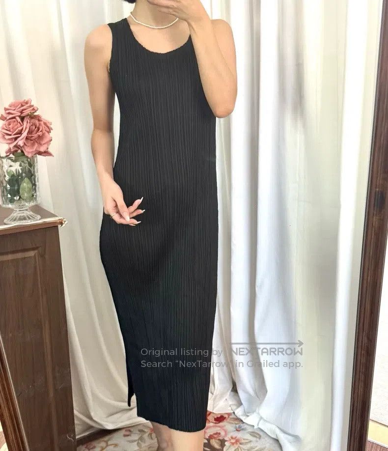 Issey Miyake Issey Miyake Black Pleated Dress Size S / US 4 / IT 40 - 2 Thumbnail