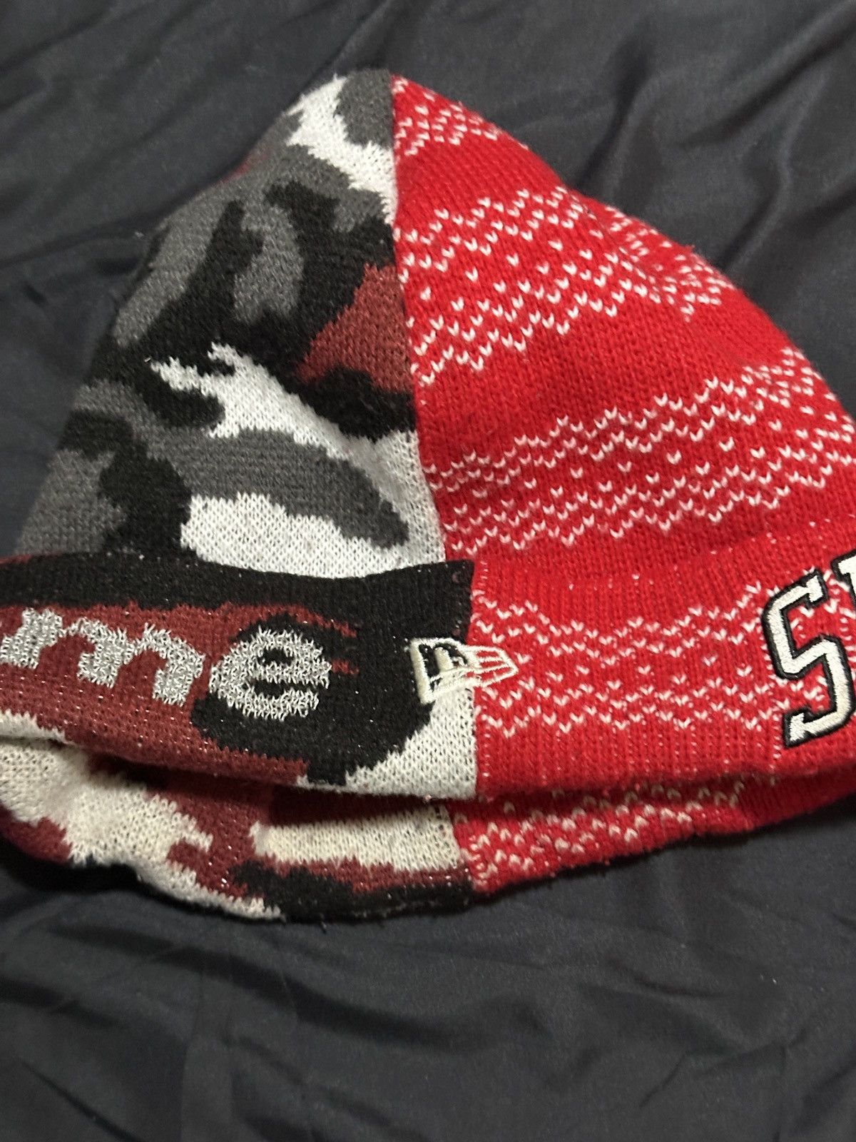 New Era × Supreme FW22 Supreme New Era Split beanie Size ONE SIZE - 4 Thumbnail