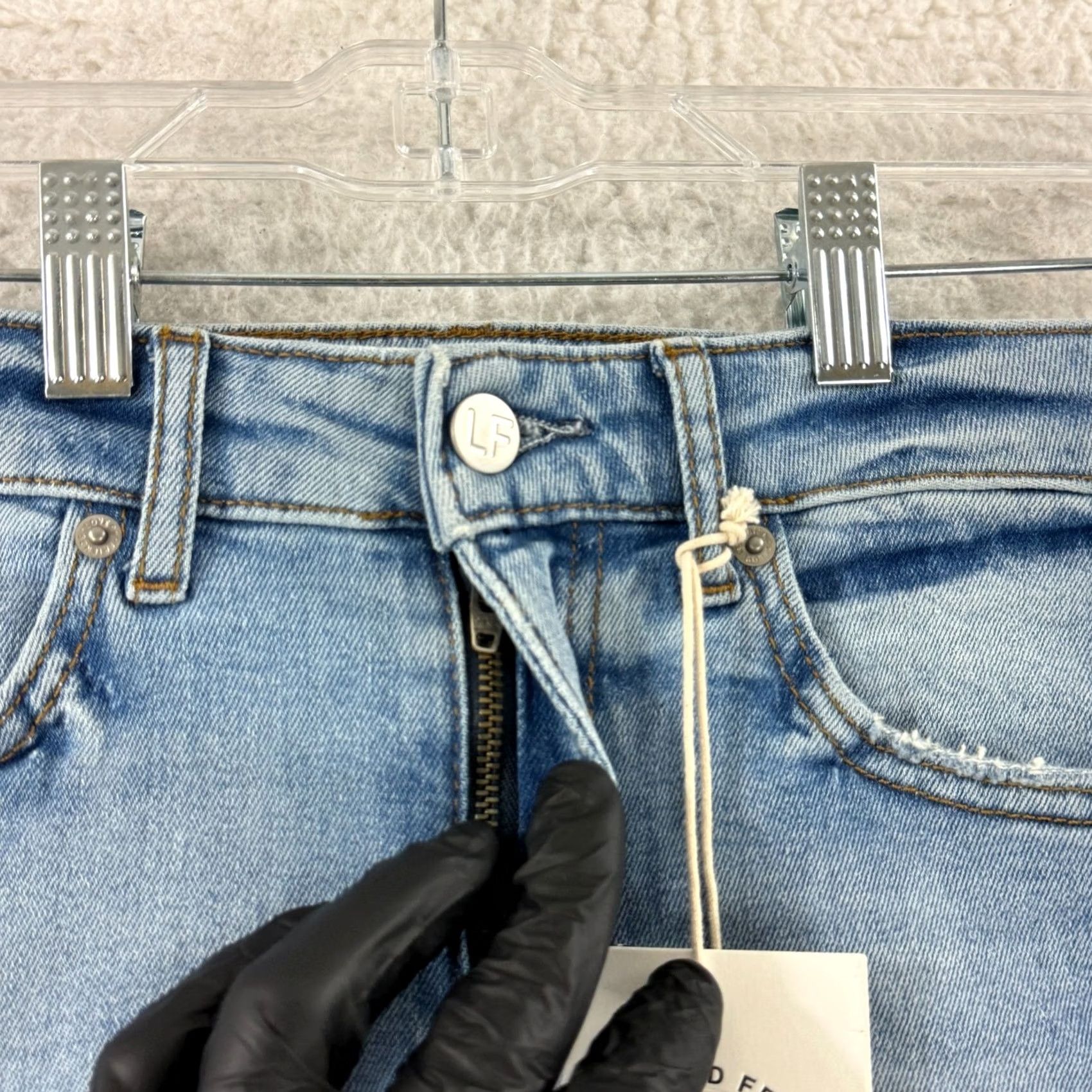 Vintage Lovers + Friends Mason Jeans Womens 26 Blue Denim High Rise Stretch Skinny Jeans Regular Rise Bohemian City College Size 28" / US 6 / IT 42 - 5 Thumbnail