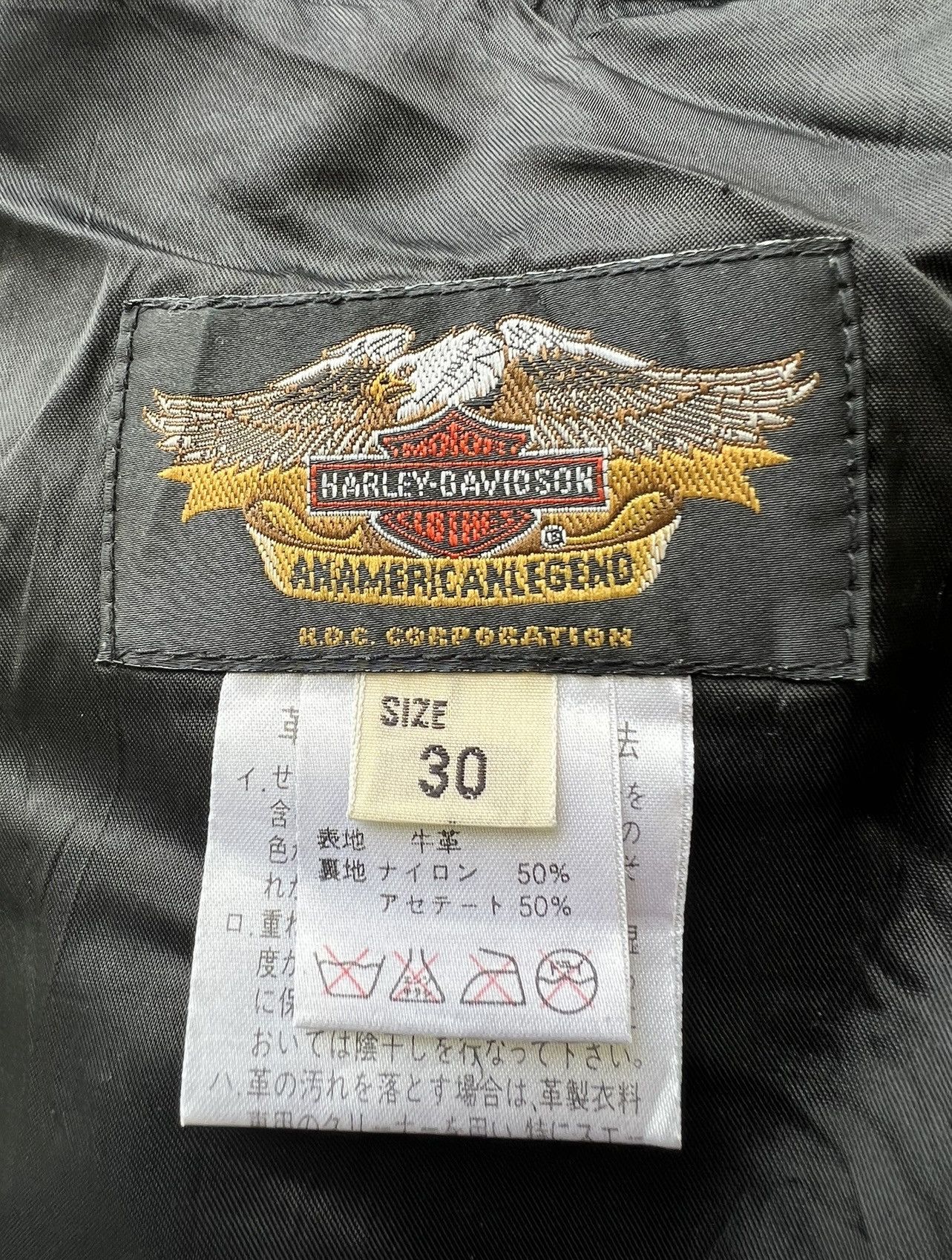 Harley Davidson × Leather × Vintage Vintage Harley Davidson Black Cowhide Bootcut Leather Pant Size US 29 - 23 Thumbnail