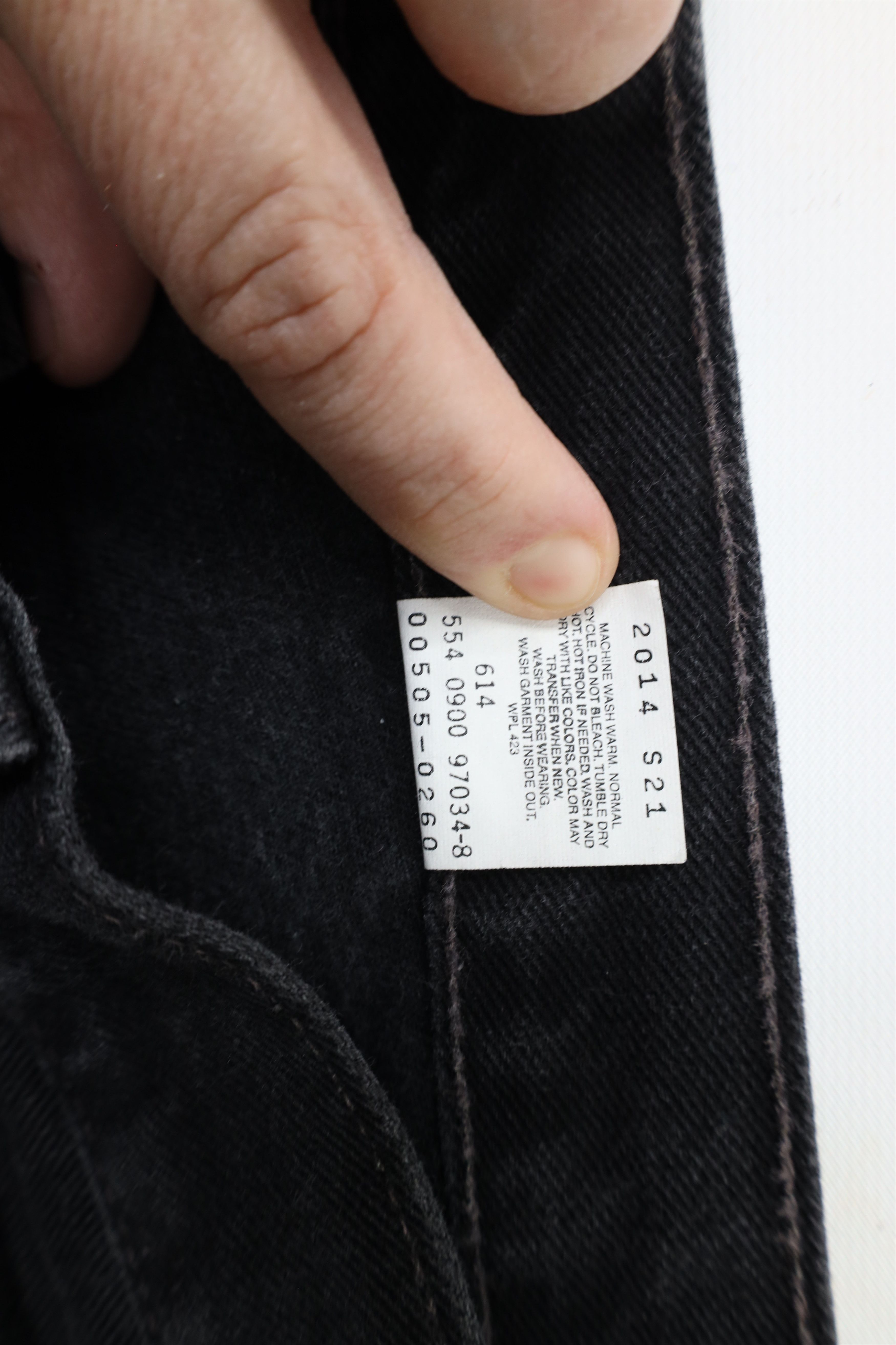 Levi's Vintage Y2K 2000 Levis 505 Regular Fit Denim Jeans Black USA Size US 36 / EU 52 - 8 Thumbnail