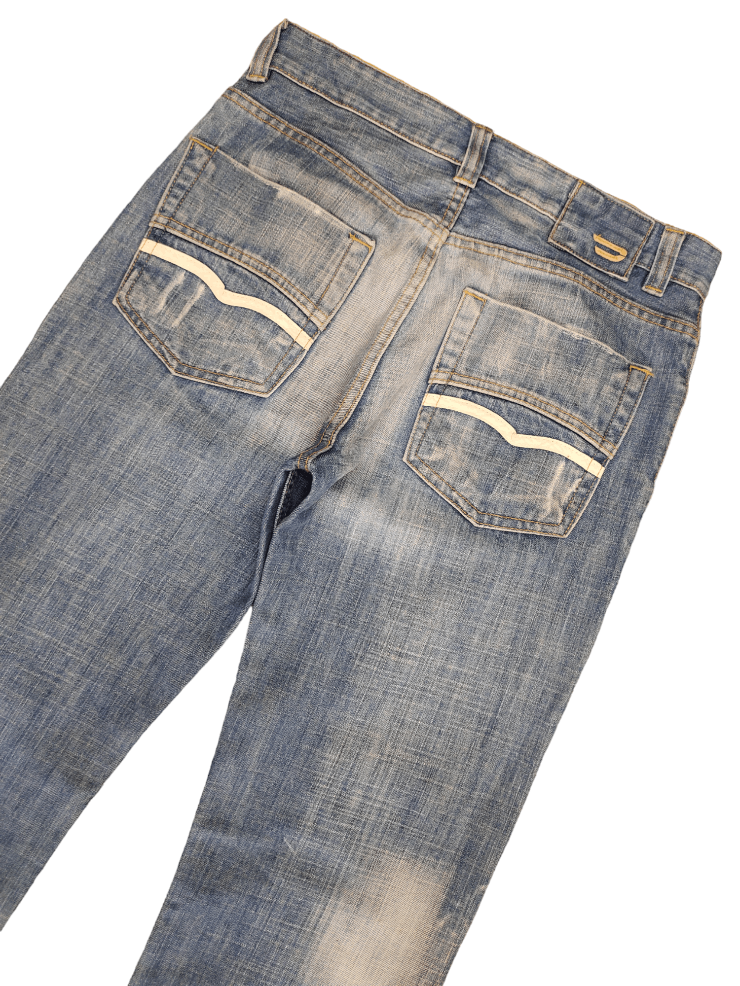 Diesel Flare Jeans Diesel Clawmark Distress Faded Boot Cut Y2k Size US 31 - 4 Thumbnail