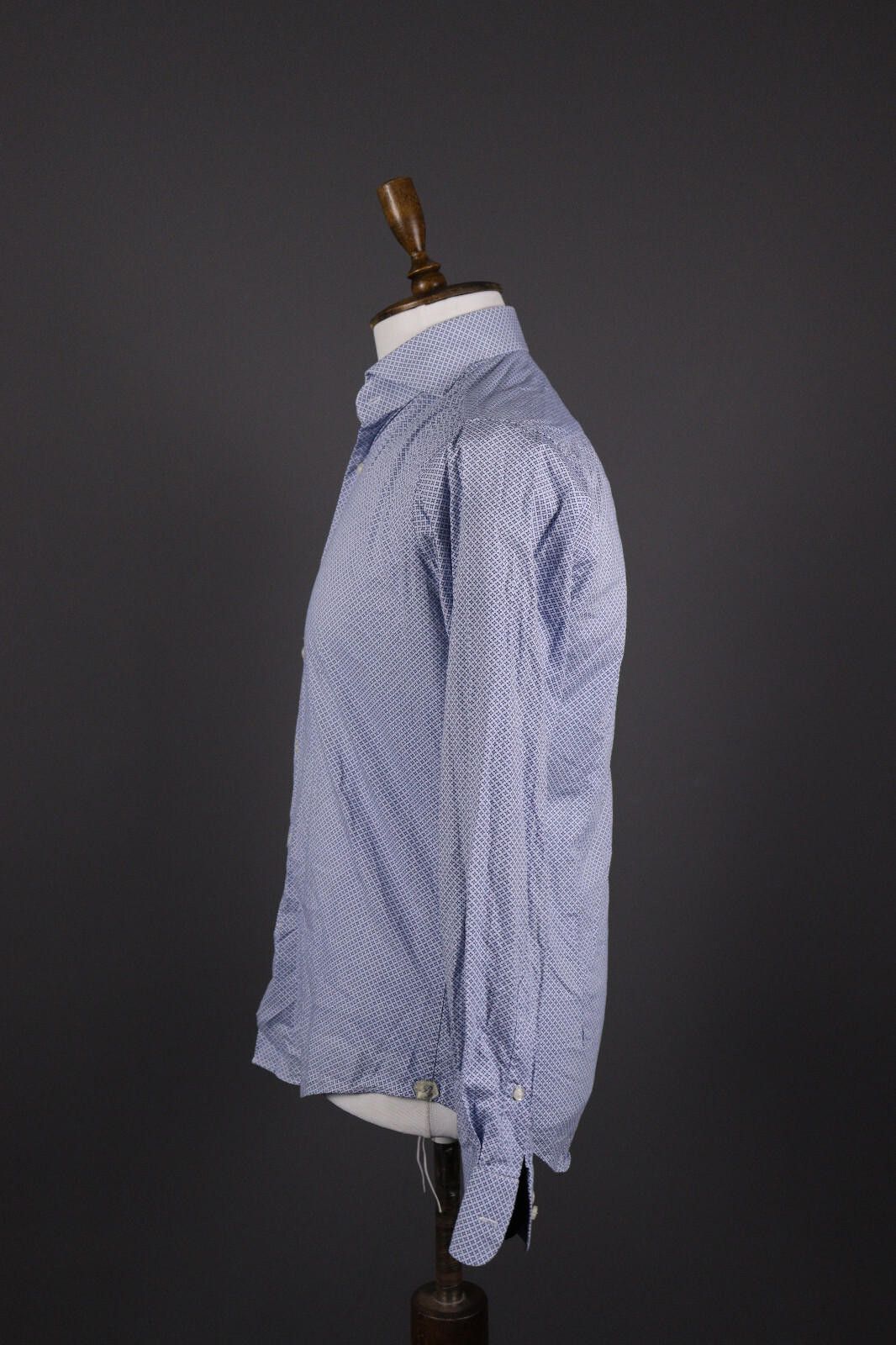 Designer Bottega del Sarto Slim Fit Blue Button Down Shirt Size 39 Size US M / EU 48-50 / 2 - 4 Thumbnail