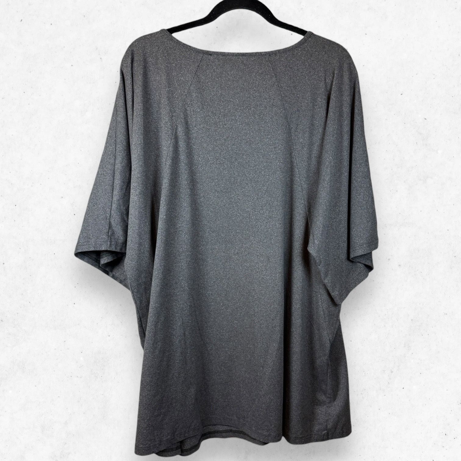 Other Ekouaer Women's L Oversized Gray V-Neck Tunic Dress Batwing Size L / US 10 / IT 46 - 2 Thumbnail