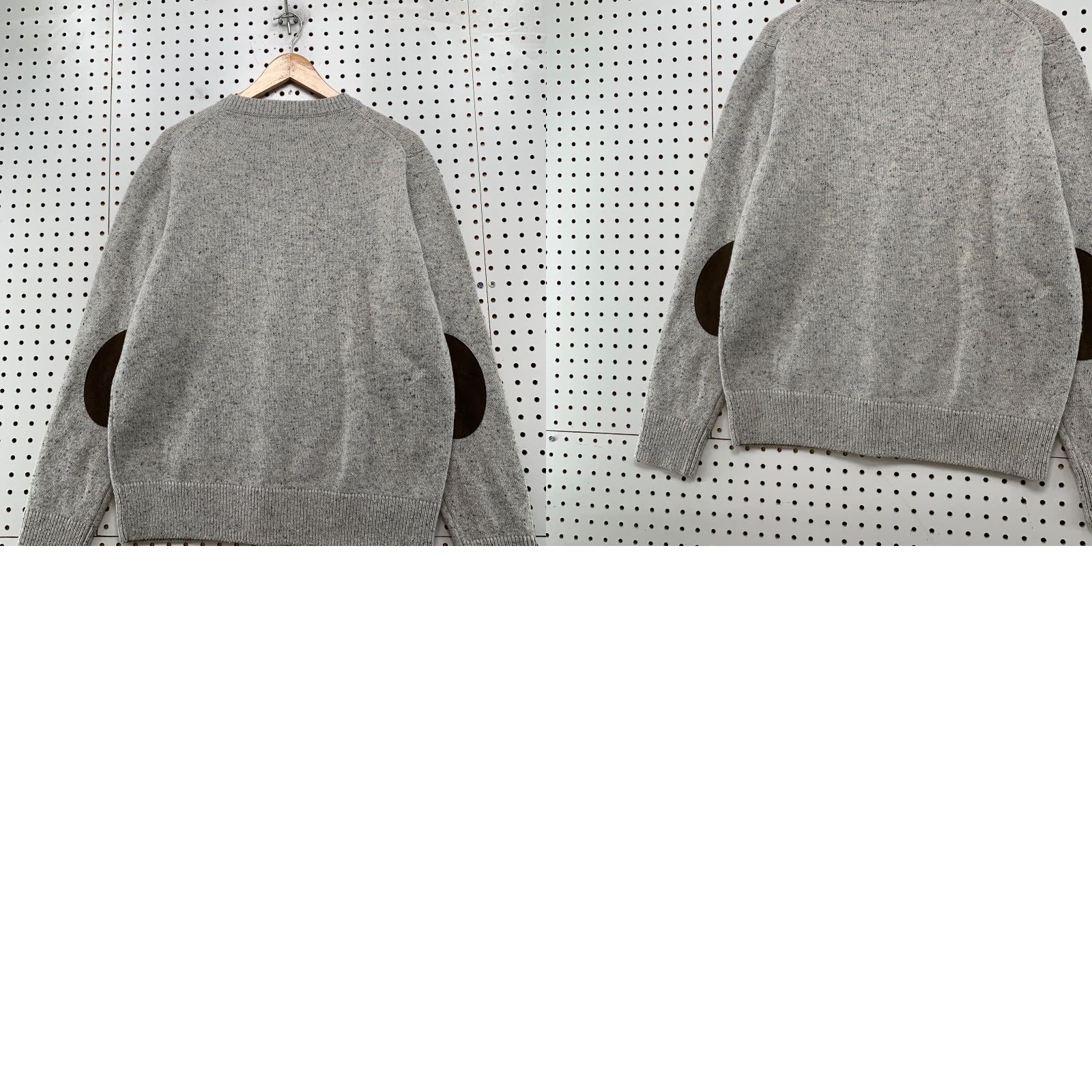 J.Crew J.Crew Wool Sweater Mens Large Gray Knit Crewneck Elbow Faux Leather Regular Fit Pullover Casual Wool Sweater Mens Large Gray Crewneck Vintage No N/A Size US L / EU 52-54 / 3 - 9 Thumbnail
