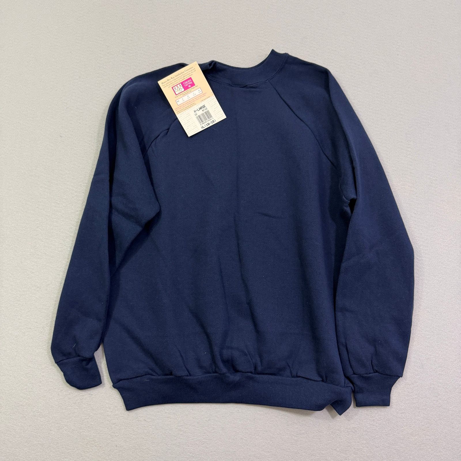 Hanes Vintage Hanes Her Way Sweatshirt Women's Extra Large Blue Size XL / US 12-14 / IT 48-50 - 6 Thumbnail