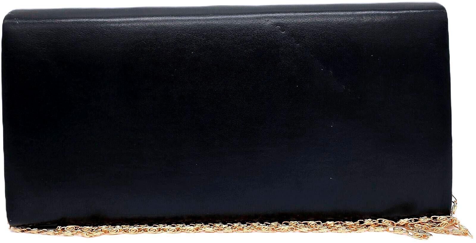 Genetic Manipulation Shinichiro Kuriya Elegant Black Clutch Purse with Gold Chain and Accent Size ONE SIZE - 2 Thumbnail