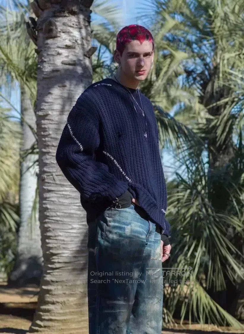 Neighborhood navy blue oversized crewneck sweater. Size US M / EU 48-50 / 2 - 8 Thumbnail