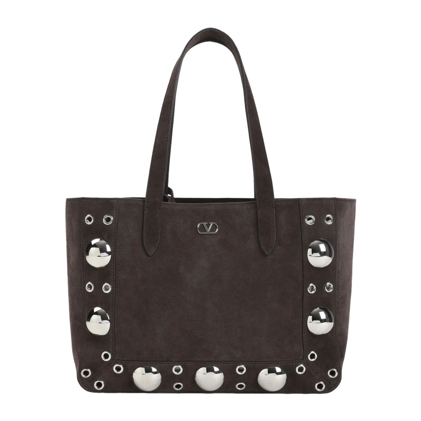 Valentino VALENTINO GARAVANI Nellcote Brown Suede Shopper Tote Bag New Size ONE SIZE - 1 Thumbnail