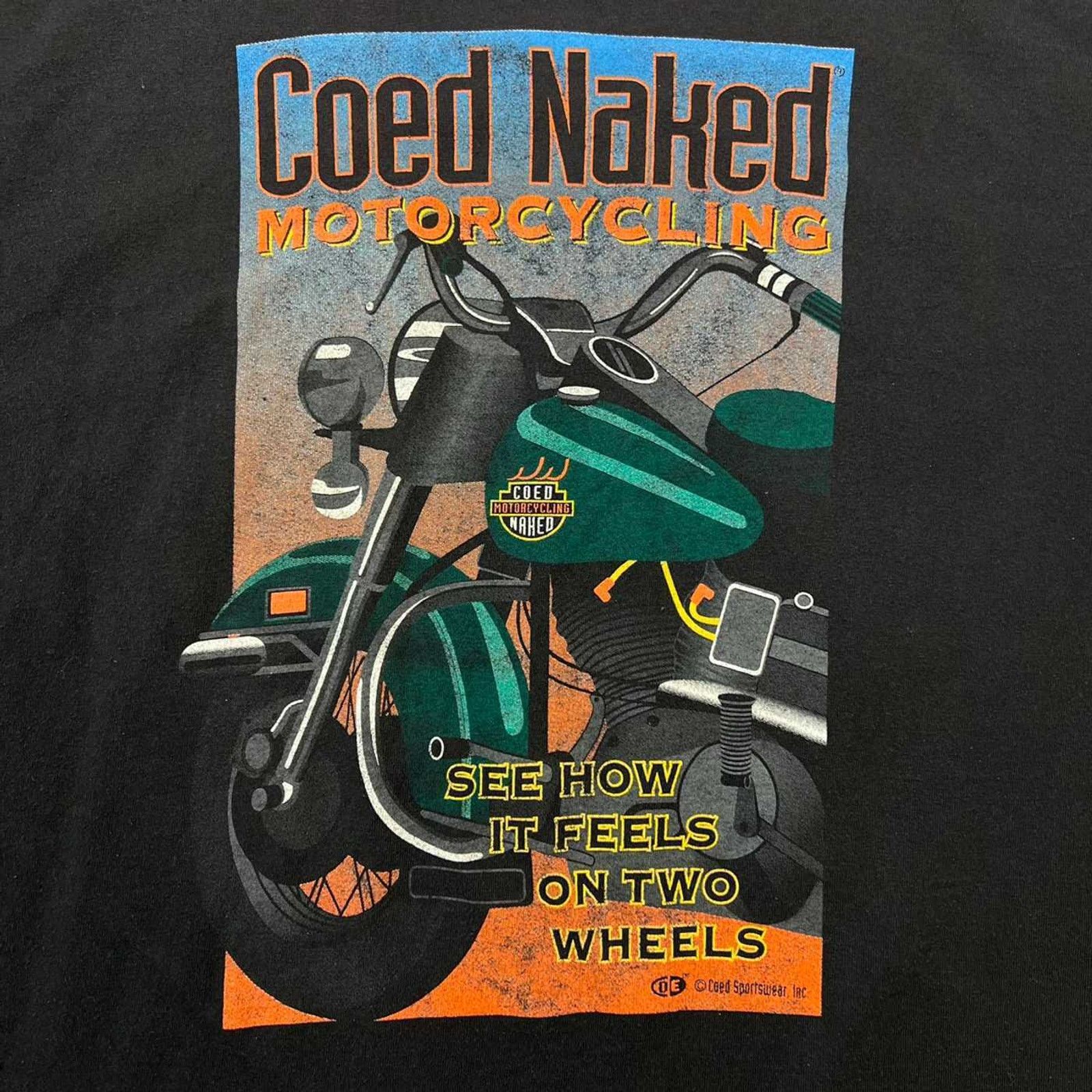 Harley Davidson × Vintage Vintage 90s Cohed Naked T Shirt Motorcycle Graphic Biker Tee Size US XL / EU 56 / 4 - 2 Thumbnail