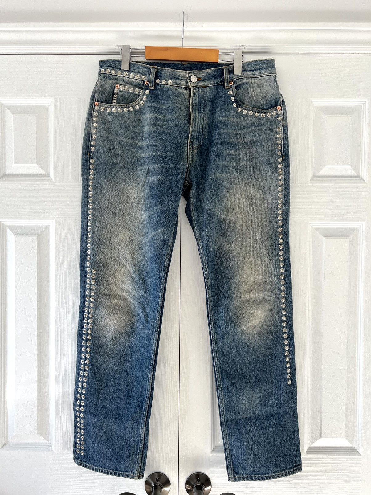 Martine Rose Rare Martine Rose Stud-Embellished Denim Size US 32 / EU 48 - 2 Thumbnail