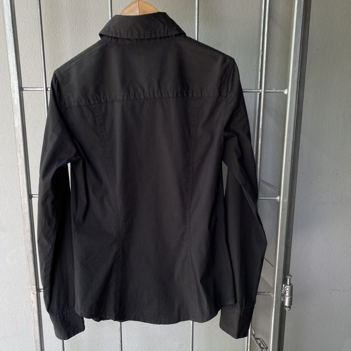 Courreges Courreges Black Fitted Elegant Collar Shirt Size XS / US 0-2 / IT 36-38 - 3 Thumbnail