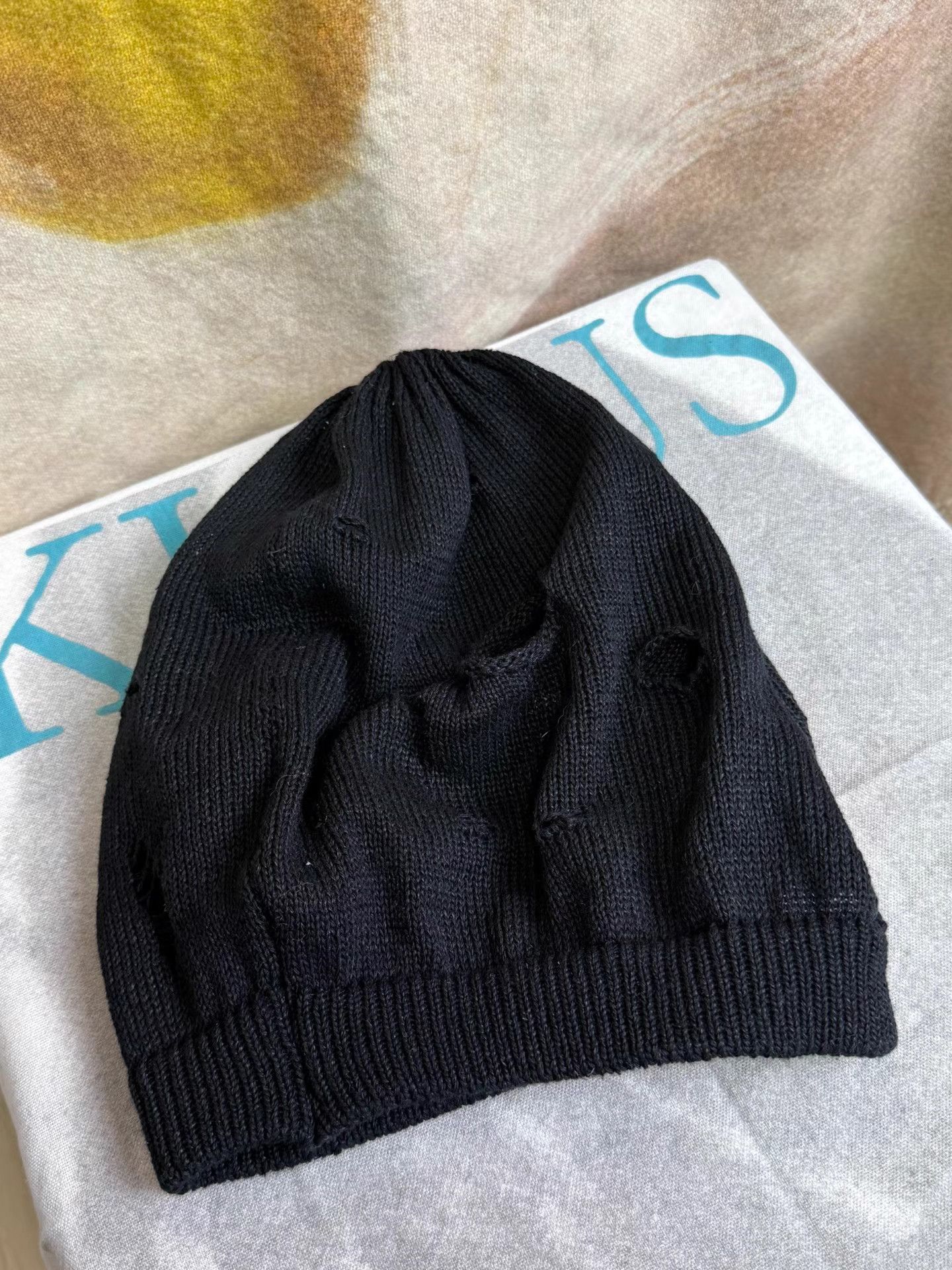 Yohji Yamamoto Yohji Yamamoto POUR HOMME Distressed Beanie K20 Size ONE SIZE - 4 Thumbnail