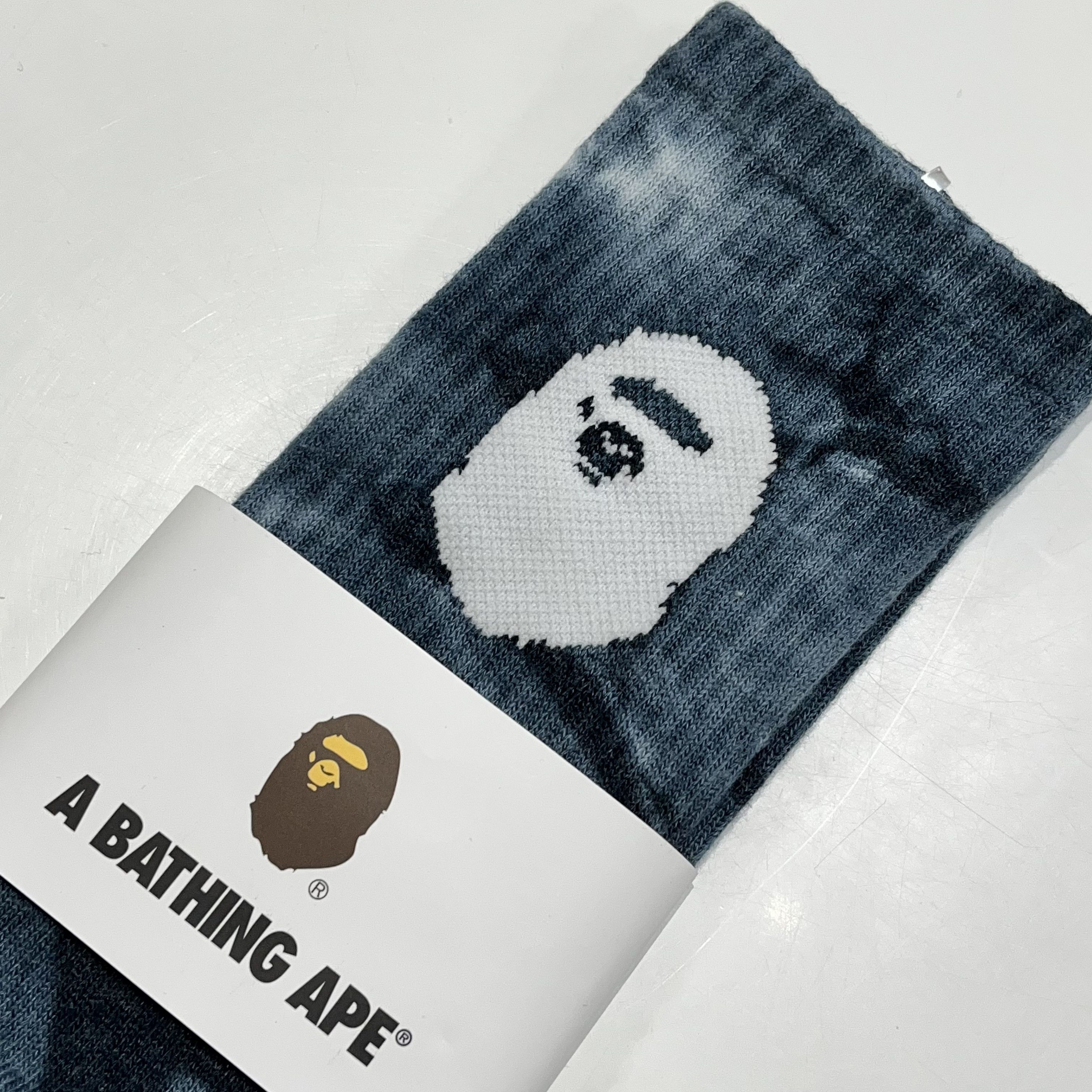 Bape Bape Ape Head Tie Dye Socks Black Size ONE SIZE - 4 Thumbnail