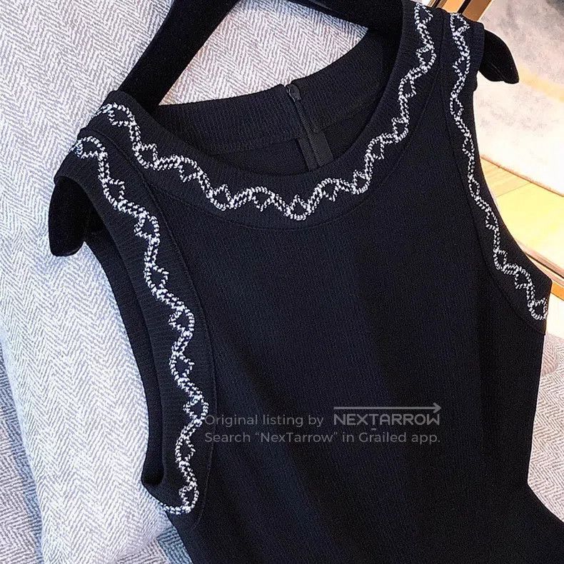 Alaia Alaia Black and white color block knitted jacquard dress Size XS / US 0-2 / IT 36-38 - 5 Thumbnail