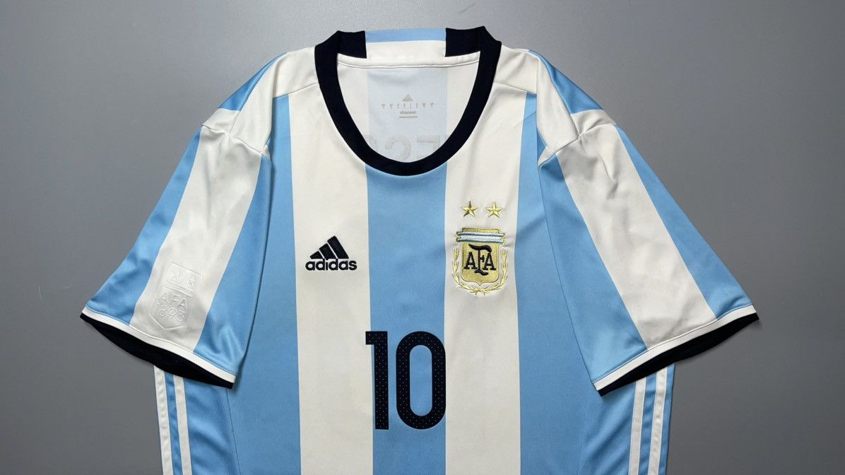 Adidas ARGENTINA ADIDAS 2016 COPA AMERICA FOOTBALL JERSEY #10 MESSI Size US L / EU 52-54 / 3 - 3 Thumbnail