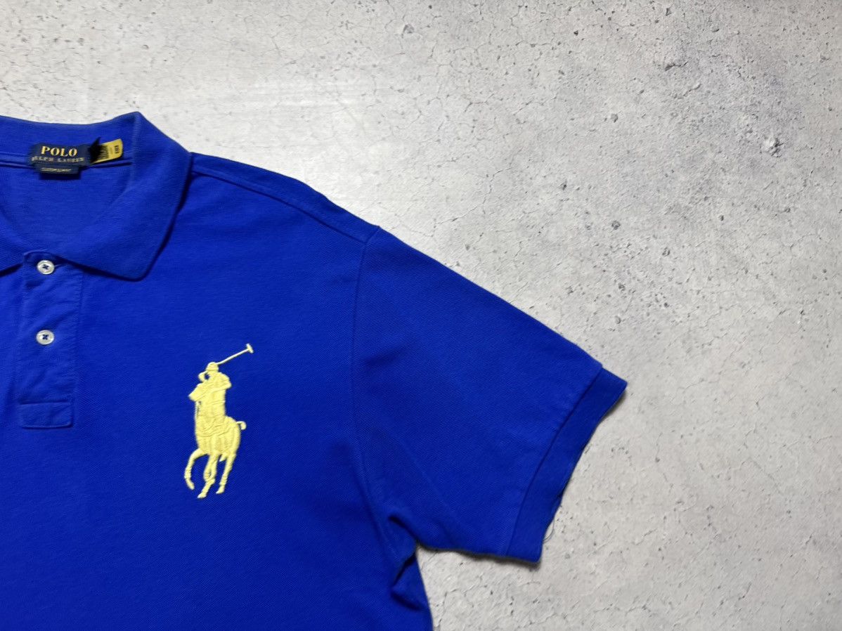 Polo Ralph Lauren Polo Shirt Polo Ralph Lauren Big Pony #3 Blue Vintage PRL Size US XXL / EU 58 / 5 - 2 Thumbnail
