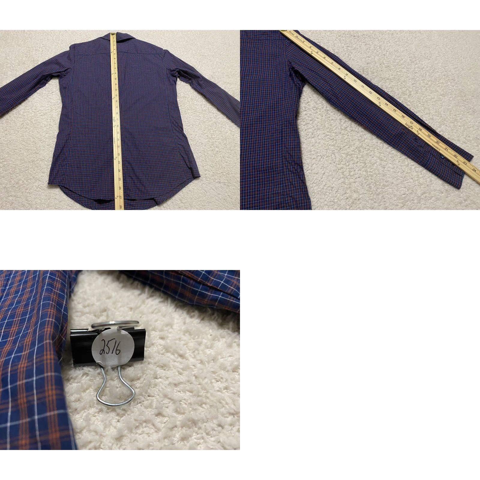Faconnable Façonnable Shirt Womens 4 L/S Button-Down Multicolor Plaid 100% Cotton Blouse Size S / US 4 / IT 40 - 8 Thumbnail