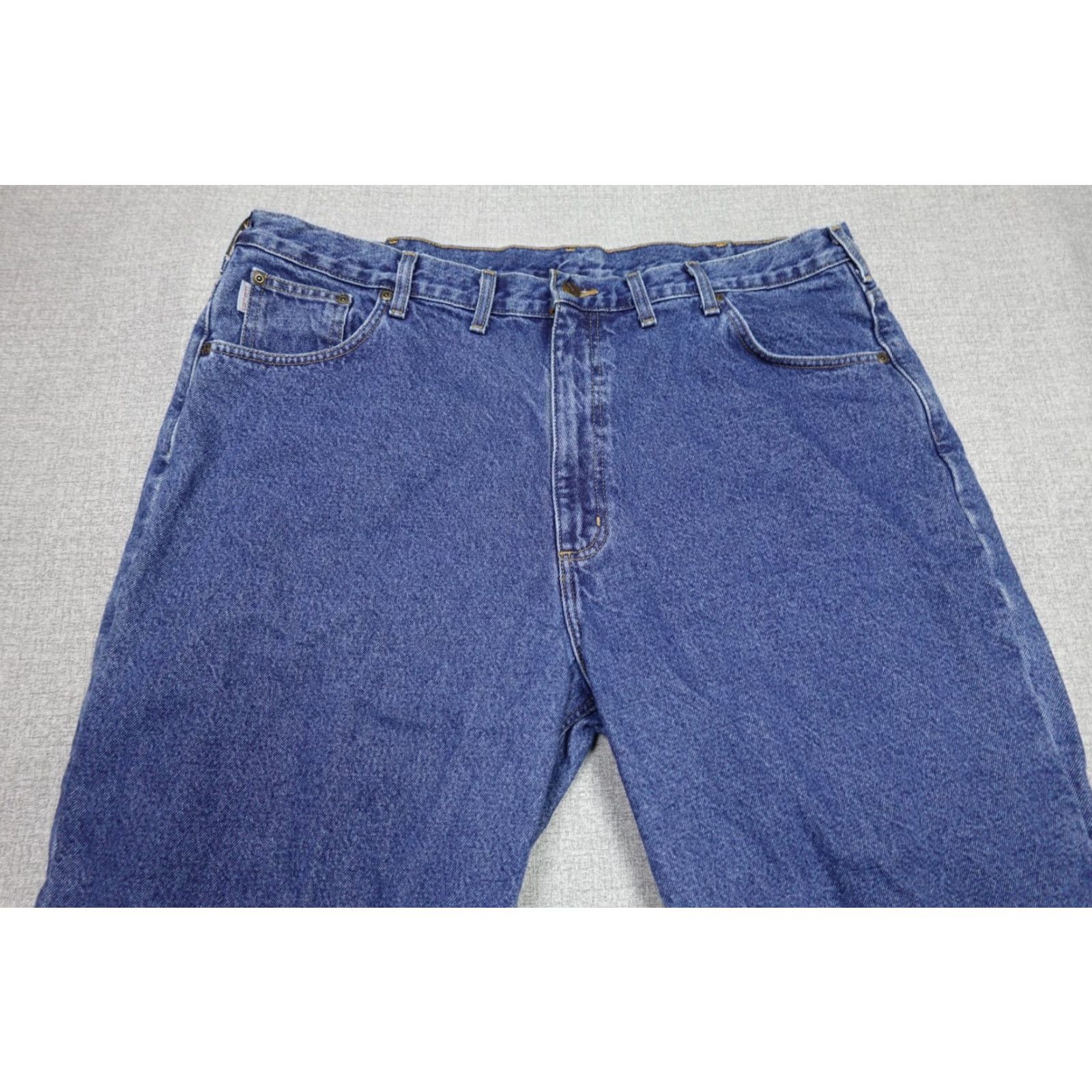 Carhartt VINTAGE Carhartt Jeans Mens 42x32 Blue Dark Wash Workwear Relaxed Straight 5-Pocket USA Theme Mens Size US 42 / EU 58 - 2 Thumbnail