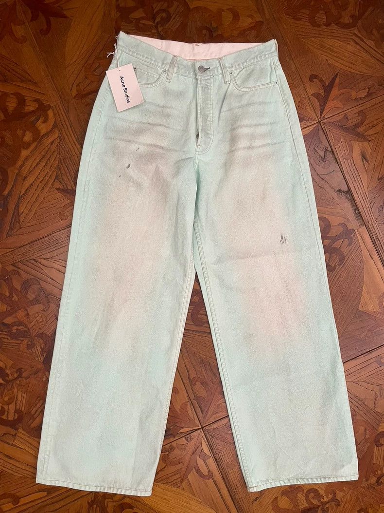 Acne Studios Acne Studios Light Blue Wide Leg Jeans Size US 39 - 1 Thumbnail