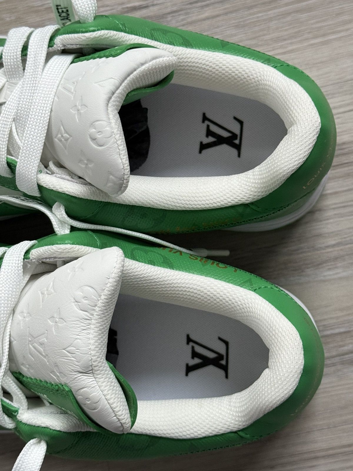 Louis Vuitton LV Nike Air Force 1 Green Monogram Size US 6.5 / EU 39-40 - 7 Thumbnail