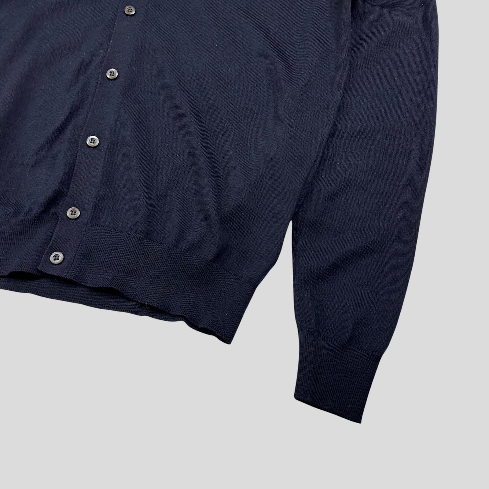 Prada Prada Milano 2017 Virgin Wool Minimalist Navy Cardigan - M Size US M / EU 48-50 / 2 - 4 Thumbnail