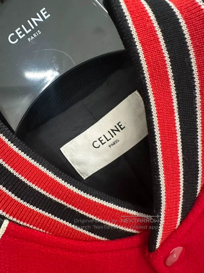 Celine Celine Wool and leather sleeve patchwork embroidered lette Size US M / EU 48-50 / 2 - 2 Thumbnail