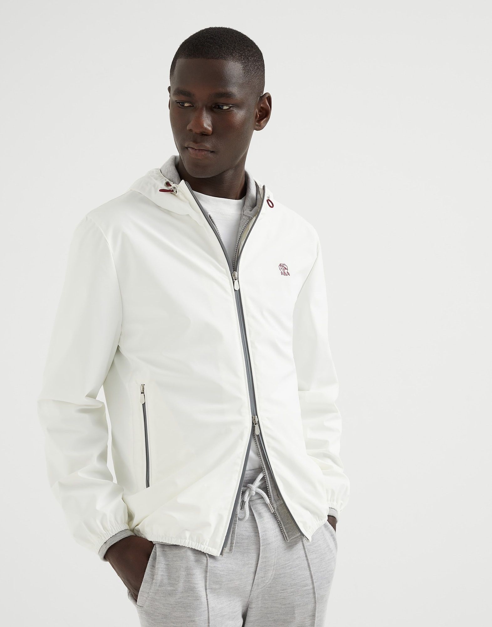 Brunello Cucinelli o1la1rc1a0326 Water-Resistant Jacket in White Size US XL / EU 56 / 4 - 1 Thumbnail