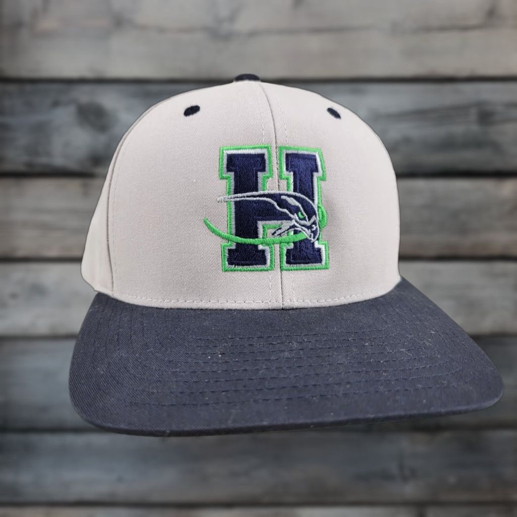 Logo 7 Pacific Headwear Gray Snapback Trucker Hat Ball Cap H and Bird Logo Unknown H and Bird Logo Size ONE SIZE - 1 Thumbnail