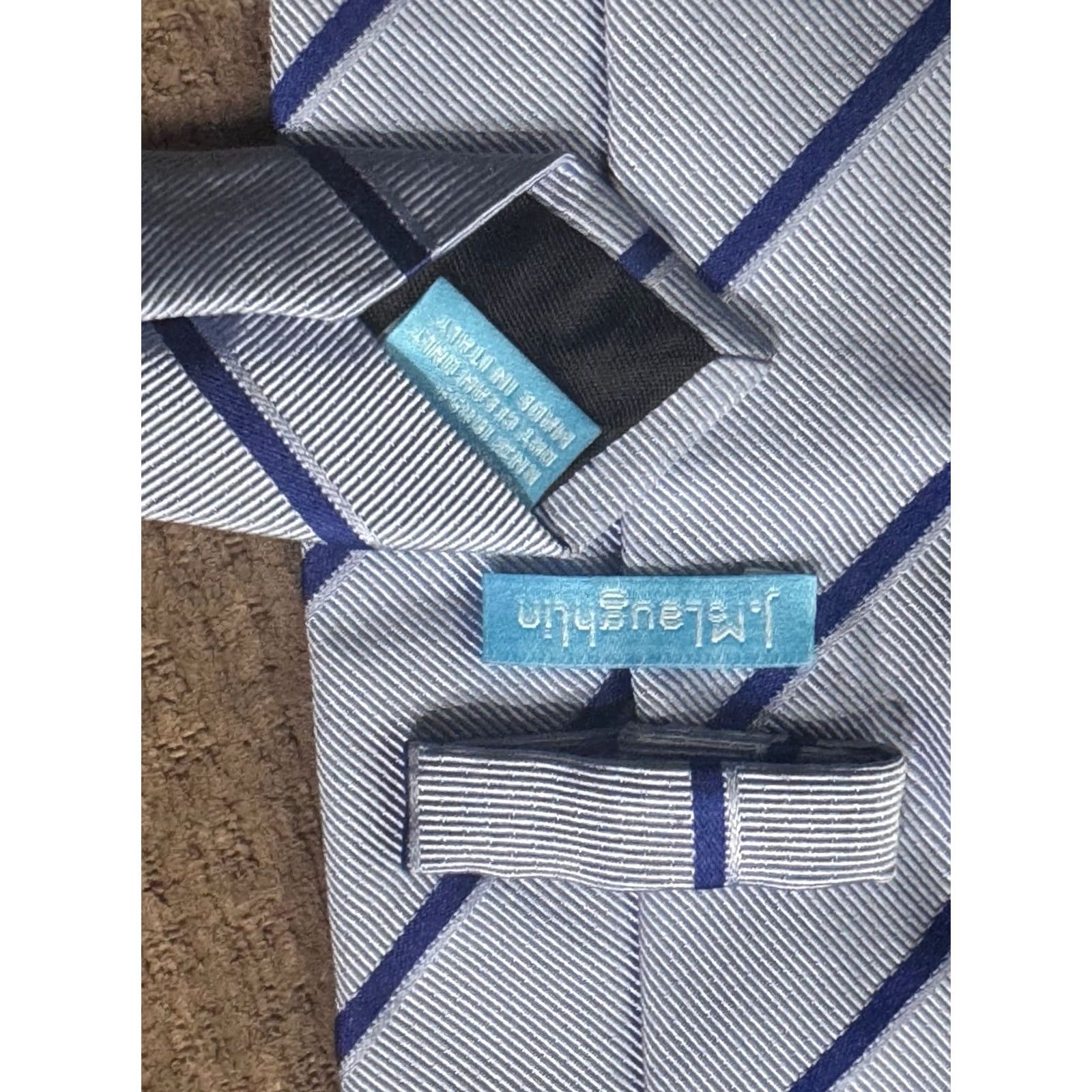 J.McLaughlin J. McLaughlin Blue Stripe Neck Tie Size ONE SIZE - 2 Thumbnail