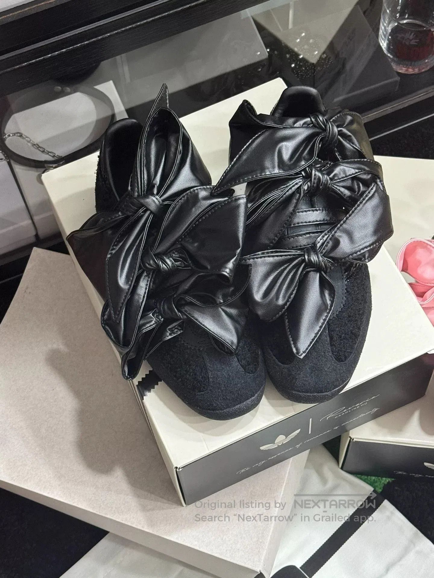 Adidas adidas x Caroline HU SL27 Black Bow Shoes. Size US 6 / IT 36 - 1 Thumbnail