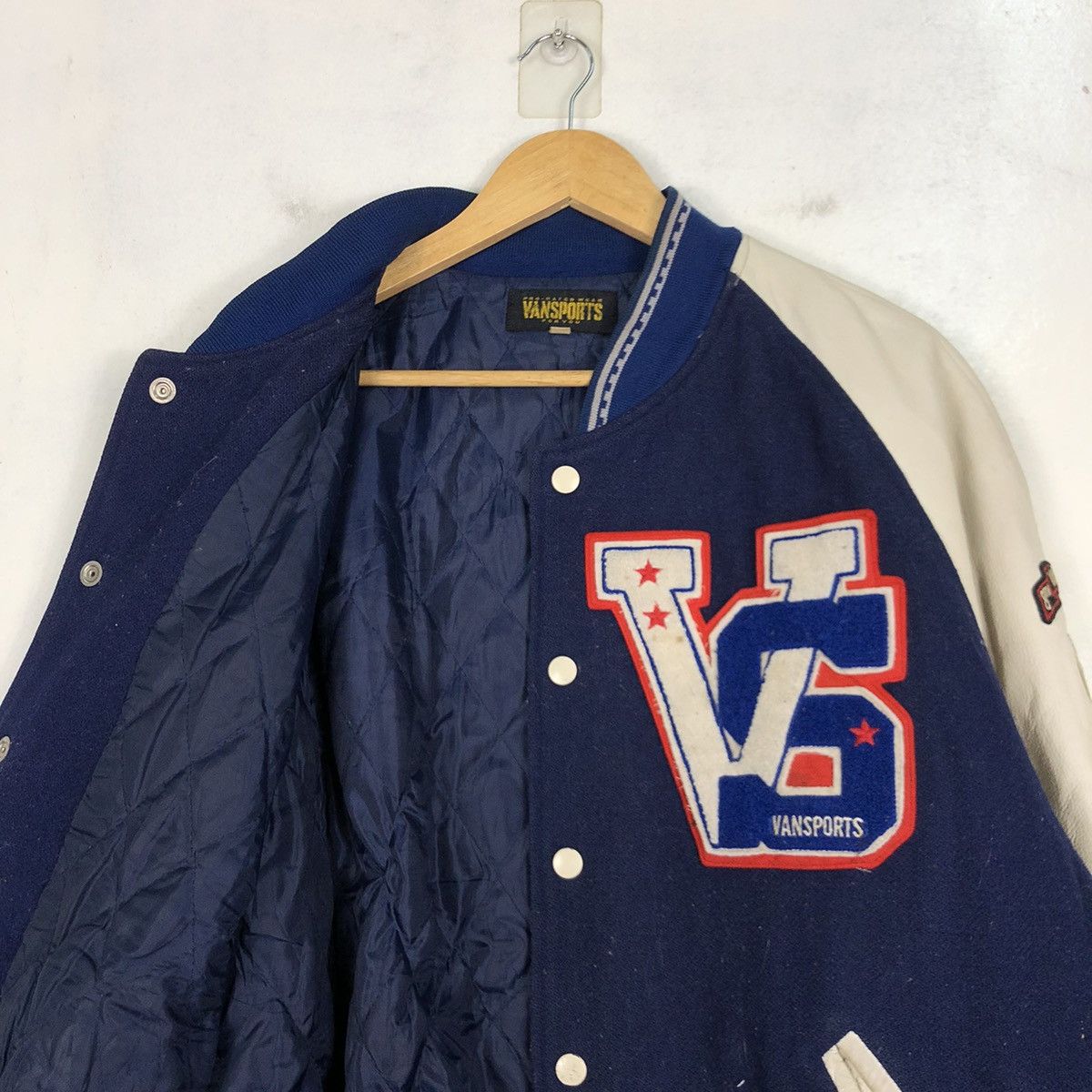 Other × Vintage Vansport Varsity Rares Wool Leather Jacket Size US M / EU 48-50 / 2 - 10 Thumbnail