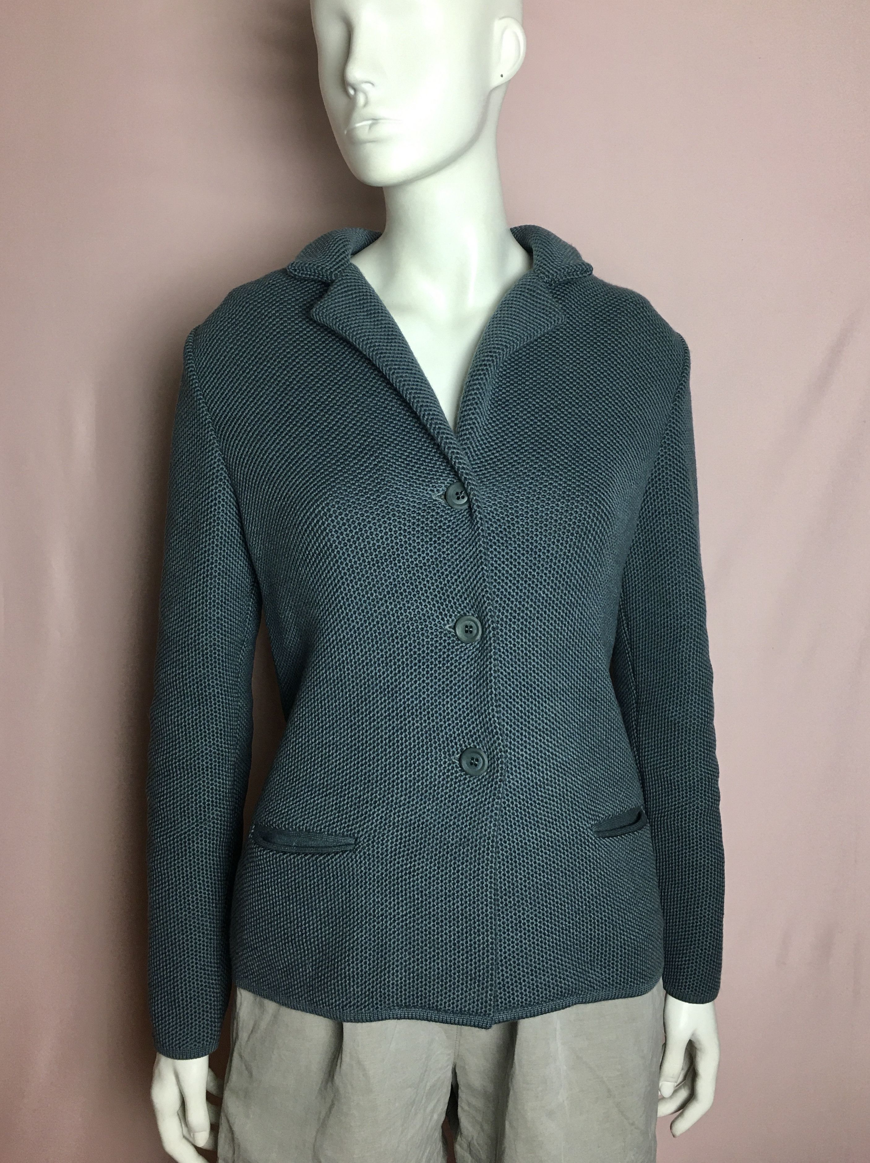 Other Falconeri Italy Wool Knit Jacket Blue Size M Size M / US 6-8 / IT 42-44 - 1 Thumbnail