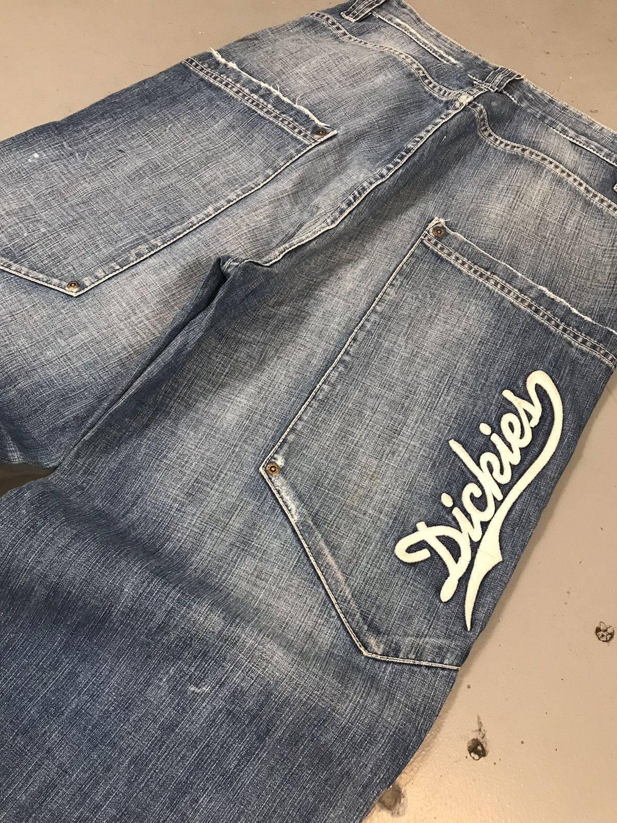 Dickies × Vintage Vintage Dickies big baddy big pocket embroidered denim Size US 31 - 10 Thumbnail