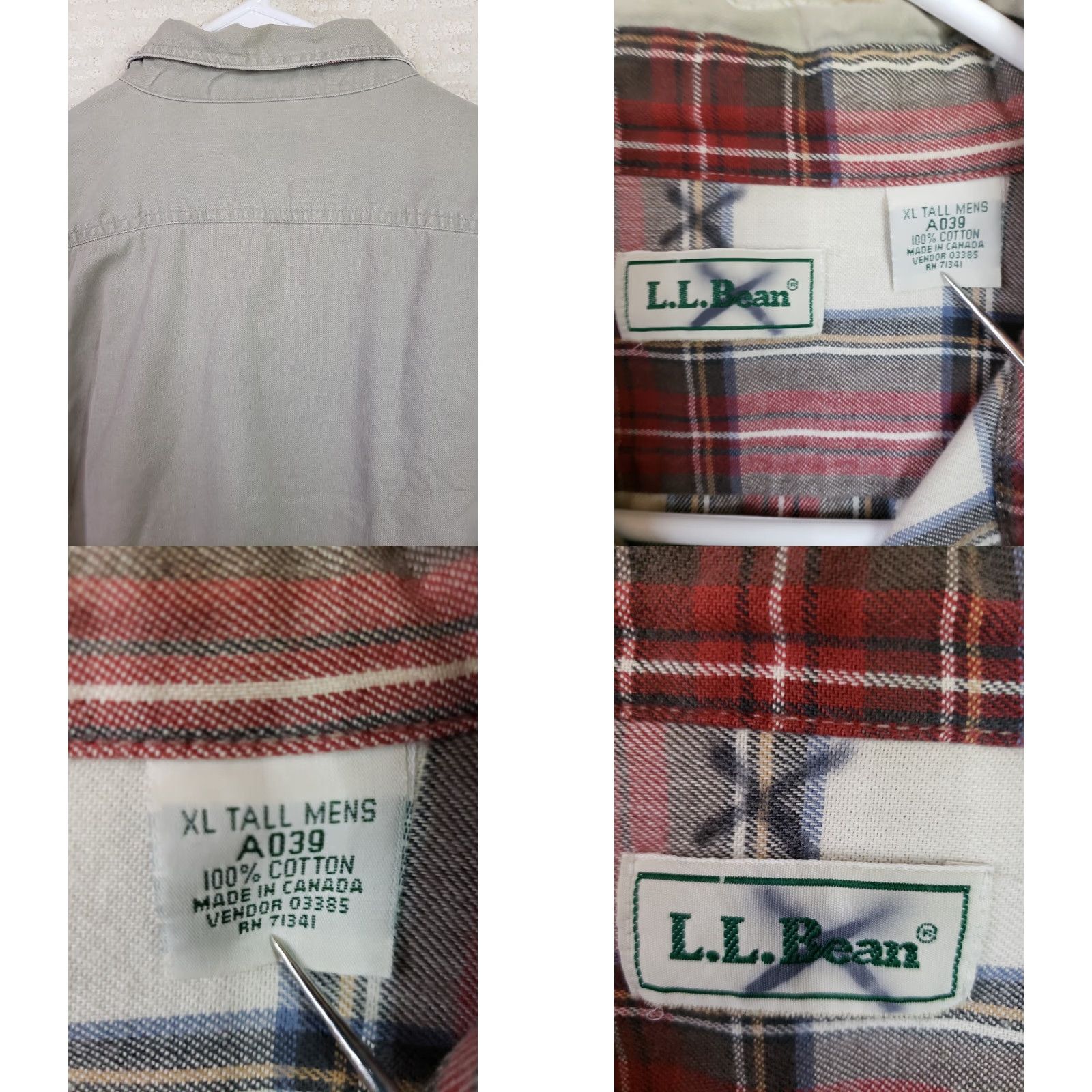 Vintage VINTAGE LL Bean Button Down Traditional Shacket Men’s XLT Beige Plaid Flannel Lined Size US XL / EU 56 / 4 - 8 Thumbnail