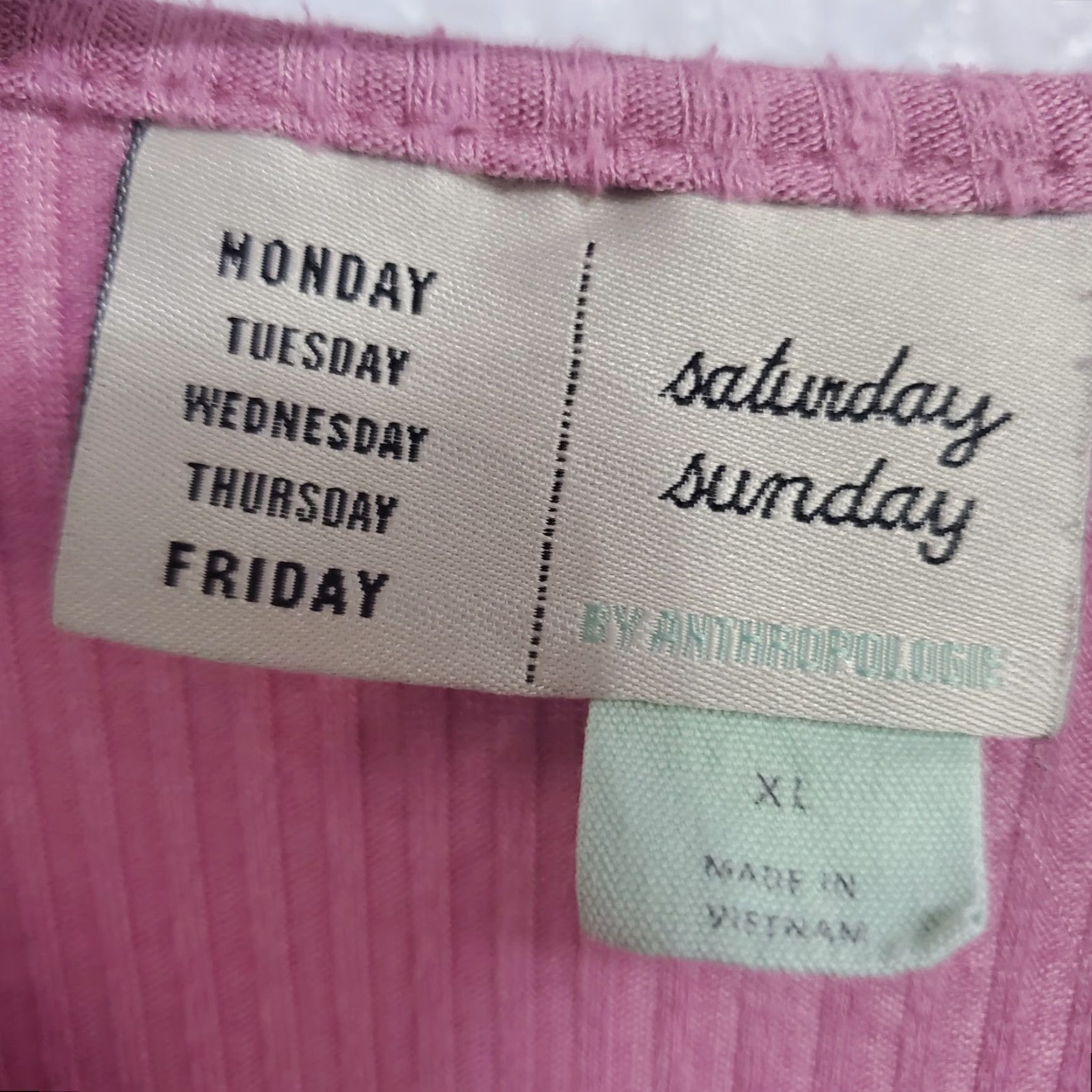Anthropologie Anthropologie Saturday Sunday Dress Women XL Mauve Ruched Ribbed Stretchy Casual Size XL / US 12-14 / IT 48-50 - 3 Thumbnail