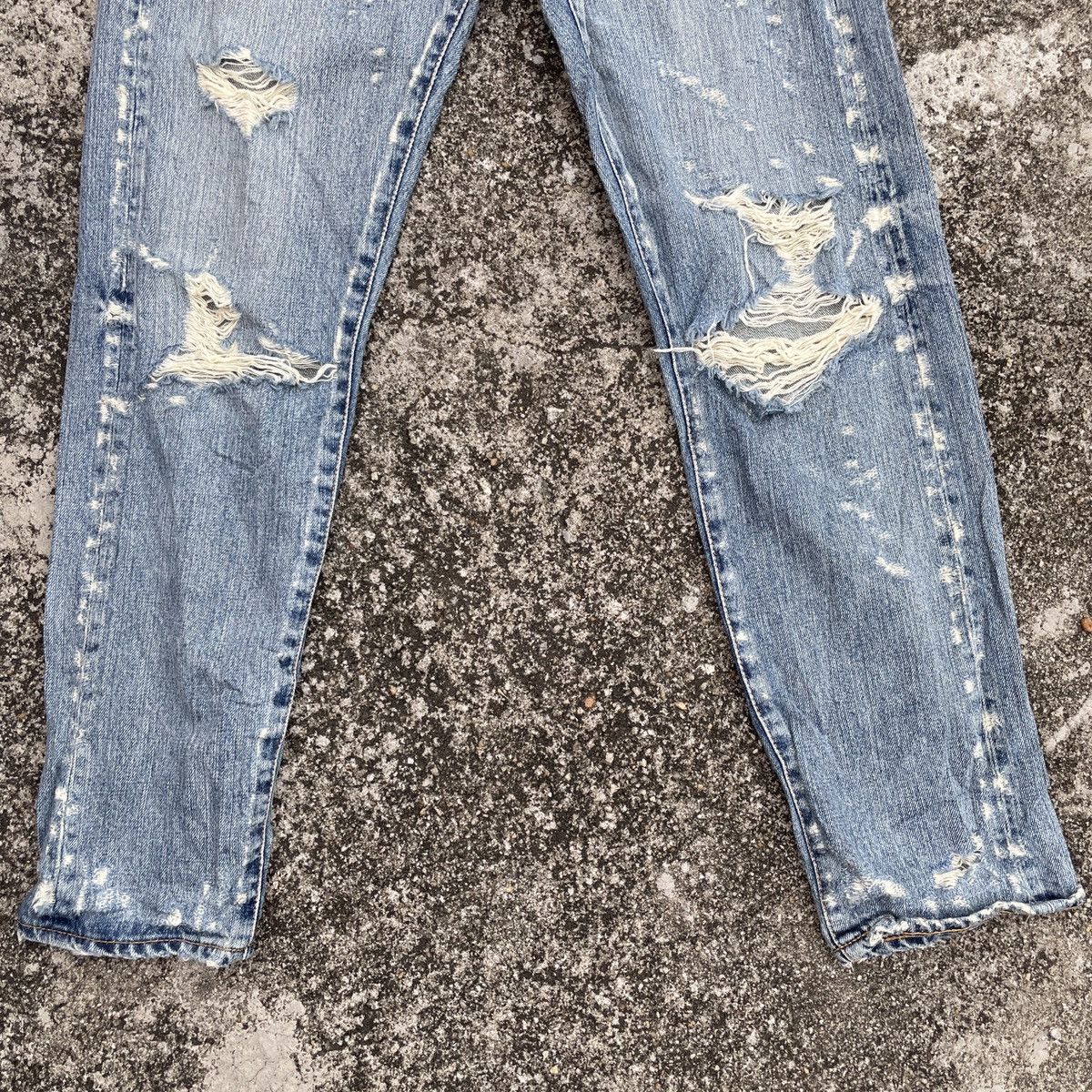 Japanese Brand Vintage Ungrid Distressed Denim Jeans Size 30" / US 8 / IT 44 - 4 Thumbnail
