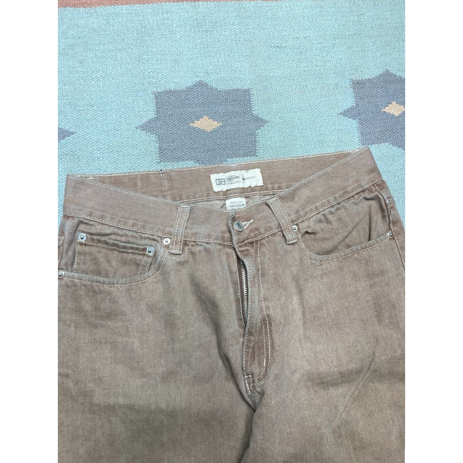 Vintage VINTAGE Godbody Jeans Hip Hop Wide-Leg Baggy 34x31 Mens Brown 90s or 2000s Skater Ships Pipes? Size US 34 / EU 50 - 7 Thumbnail