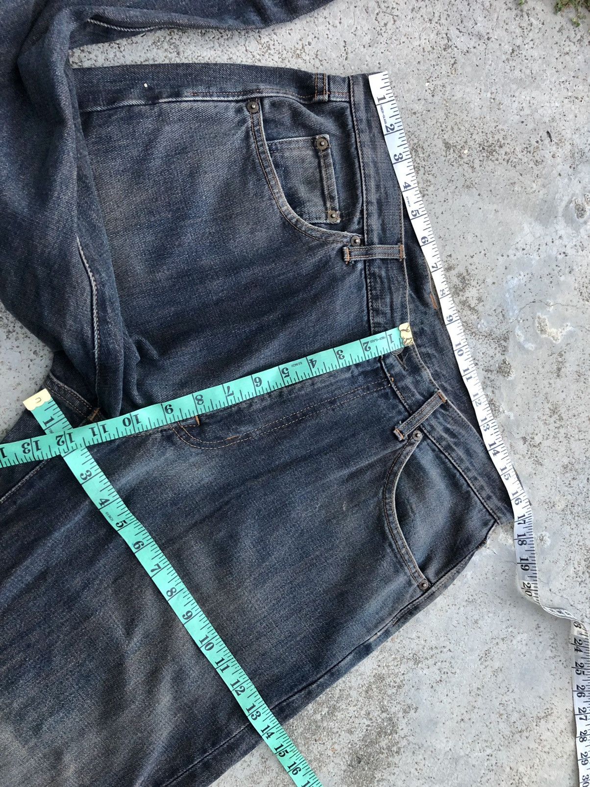 If Six Was Nine WIDE LEG⚡️RUSTY BLUE GOLD RUSH VINTAGE DENIM Size US 33 - 6 Thumbnail