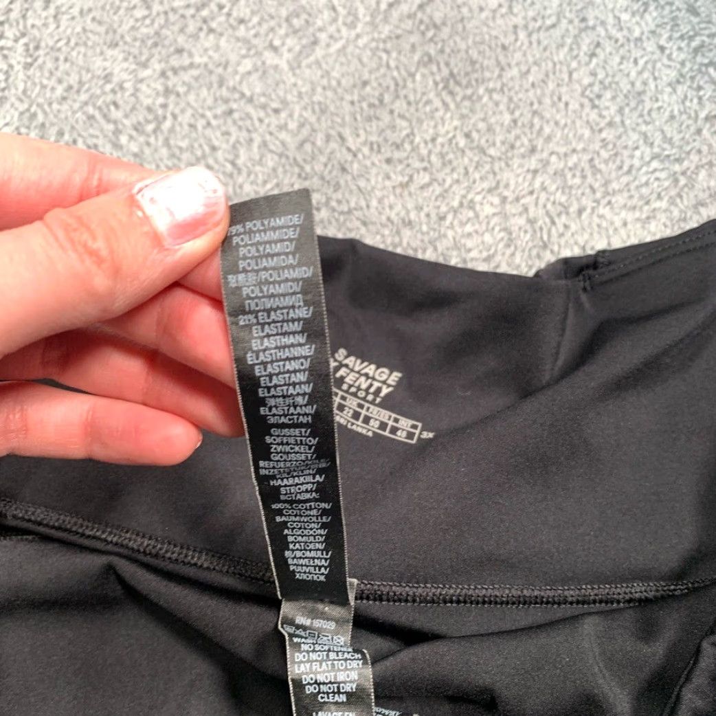 Vintage Savage X Fenty Sport Leggings Women Plus 3XL Black Ankle Size 40" / US 18 - 5 Thumbnail