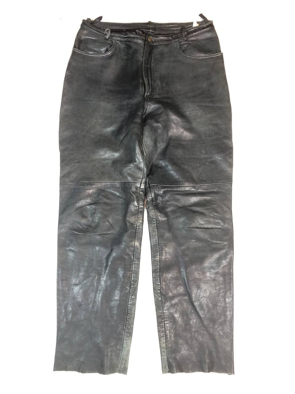 Vintage Racing Moto Biker Japanese Leather Pants Vintage Size US 36 / EU 52 - 1 Thumbnail