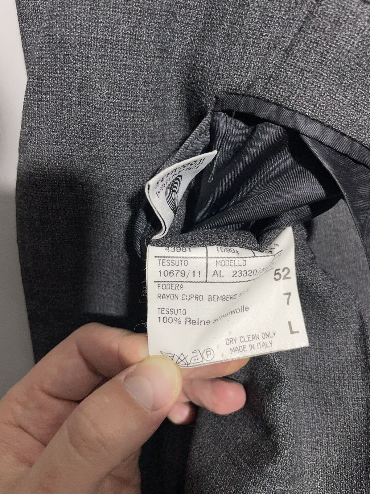 Canali Vintage Canali Two Piece Wool Suit Blazer/Pants Italy Size 52L - 12 Thumbnail