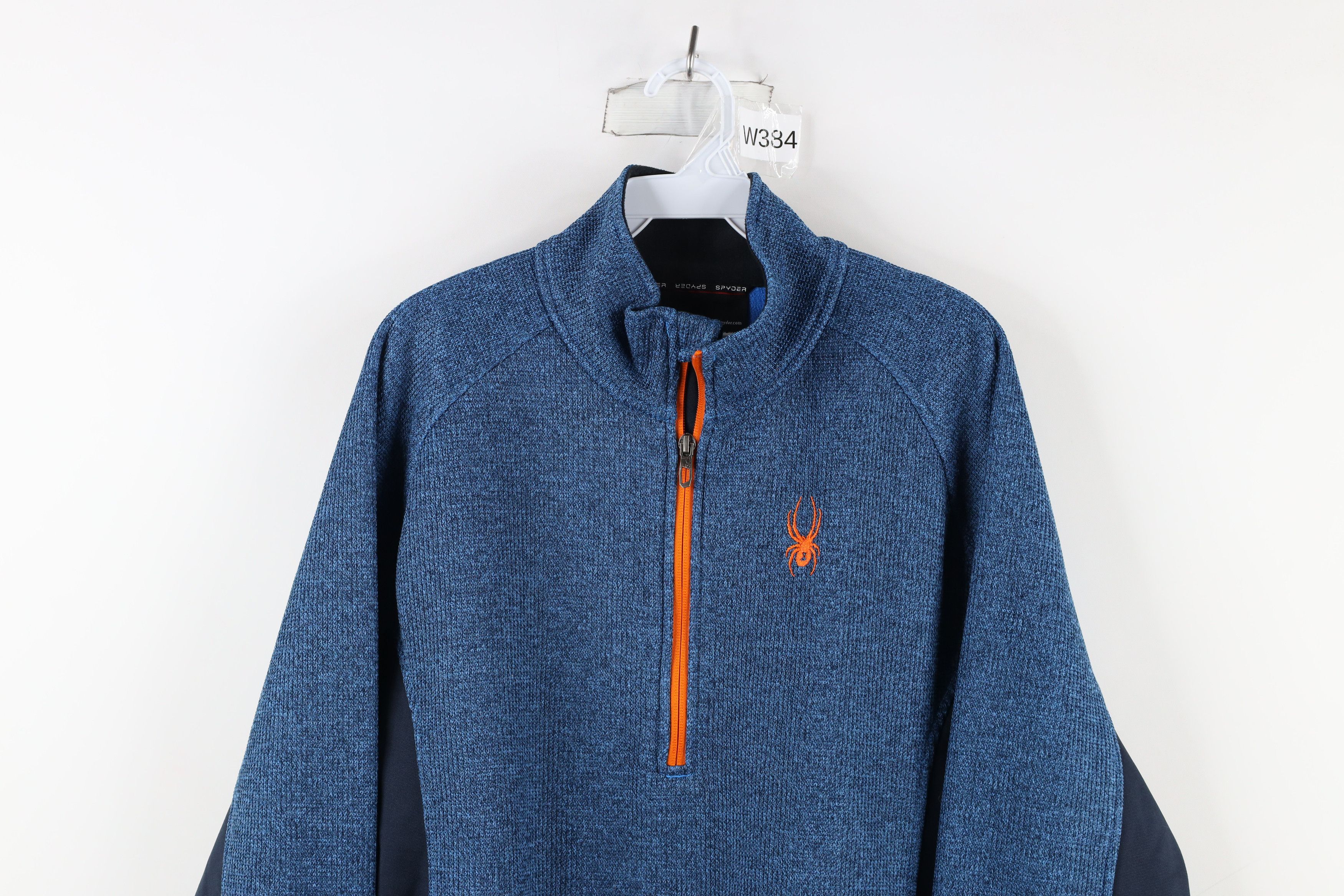 Spyder × Vintage Spyder Ribbed Knit Half Zip Pullover Skiing Sweater Blue Size US L / EU 52-54 / 3 - 2 Thumbnail