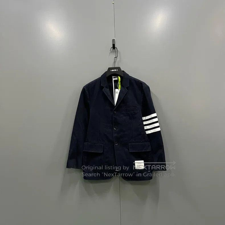 Thom Browne Thom Browne Classic Four-Striped Suit Jacket Size US S / EU 44-46 / 1 - 1 Thumbnail