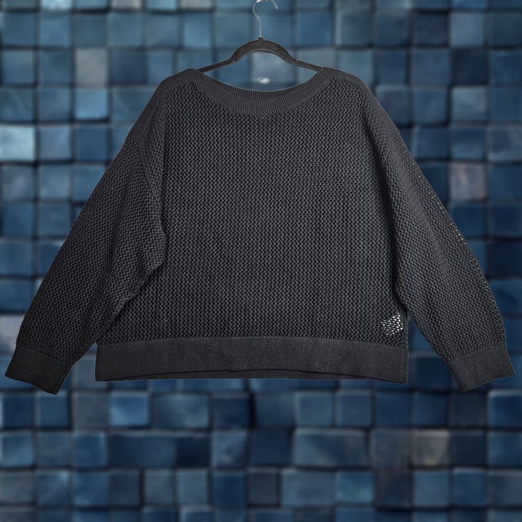 Old Navy Old Navy Black Knit Crochet Detail Long Sleeve Sweater XL Womens Pullover Modern Casual All Seasons Cotton Regular NWT Size XL / US 12-14 / IT 48-50 - 1 Thumbnail